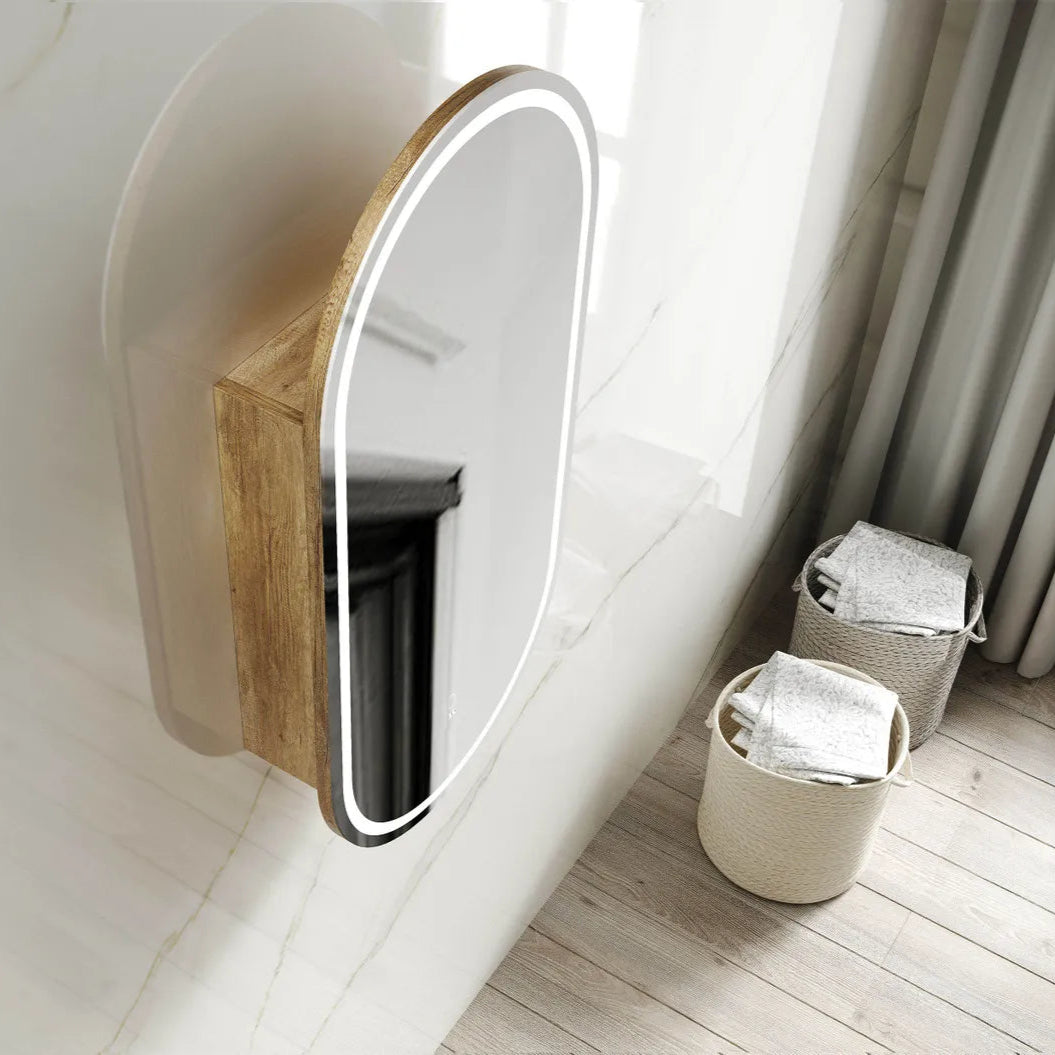 Otti LED Noosa Natural Oak Mirror Cabinet 450mm