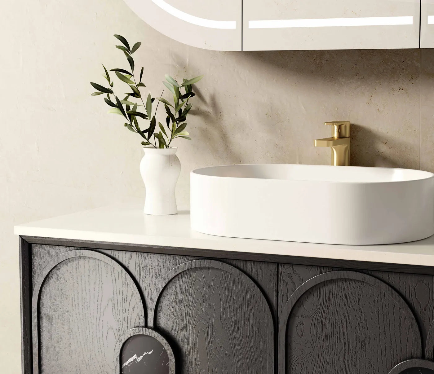 Otti Laguna Mark II Black Oak Wall Hung Vanity 1200mm