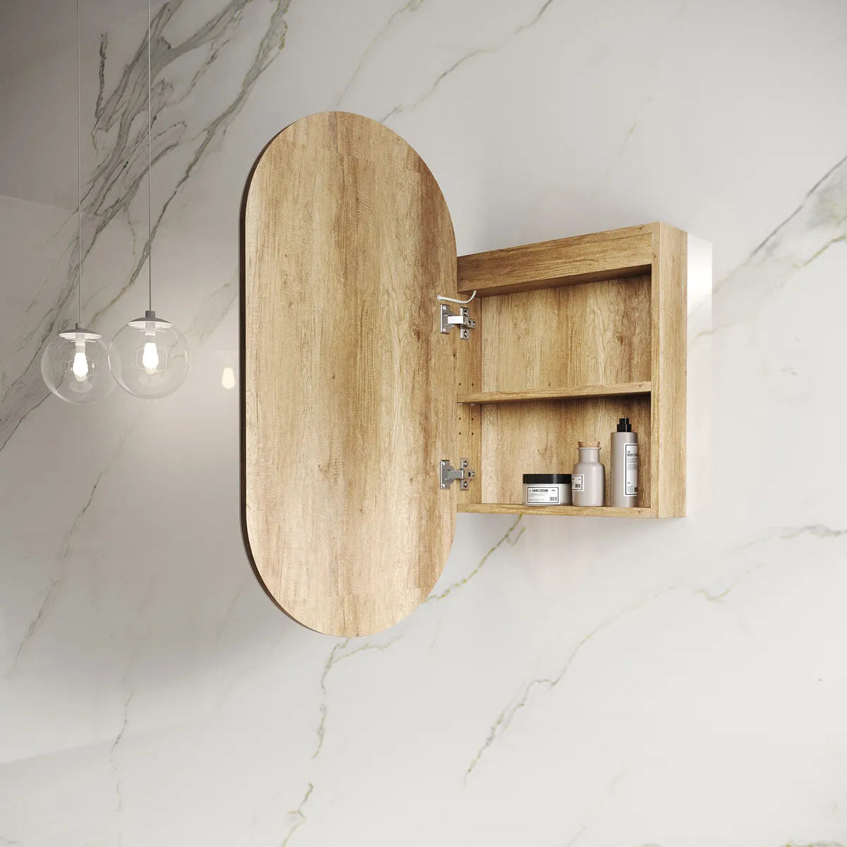 Otti LED Noosa Natural Oak Mirror Cabinet 450mm
