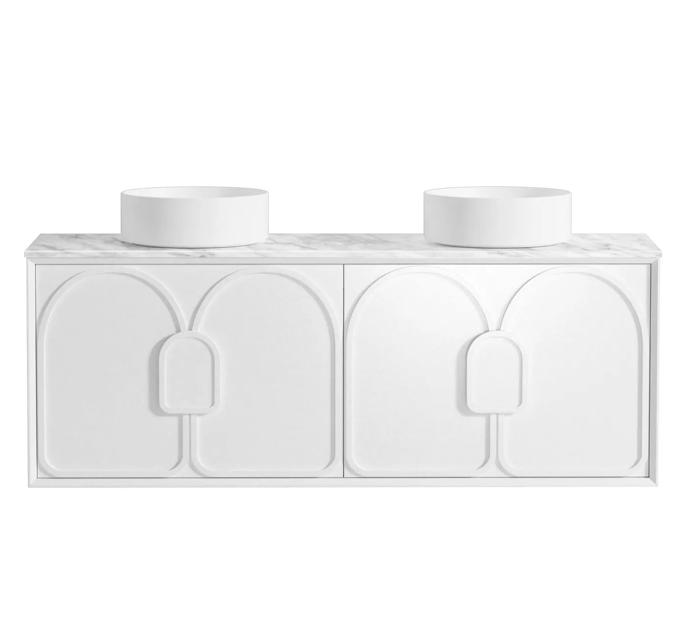 Otti Laguna Mark II Matte White Wall Hung Vanity 1500mm