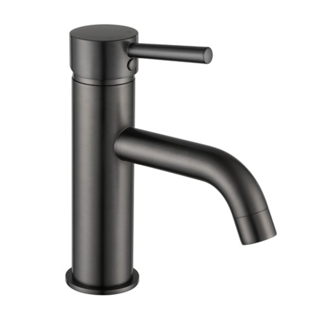 Gunmetal pin lever bathroom vanity basin mixer