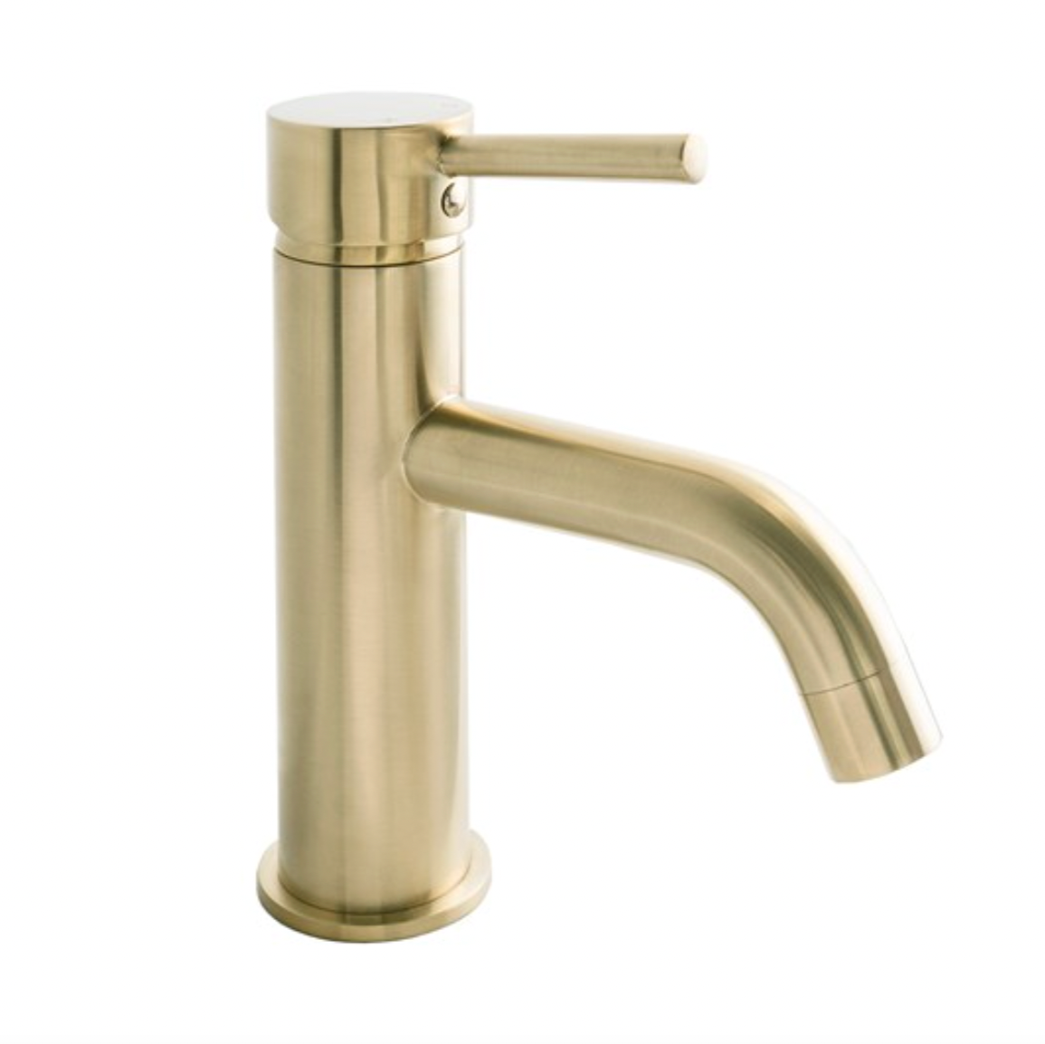 ADP bloom collection brushed brass pin lever bathroom basin mixer tap