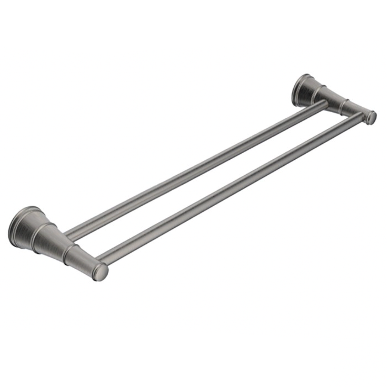 heritage brushed nickel double dowel rail