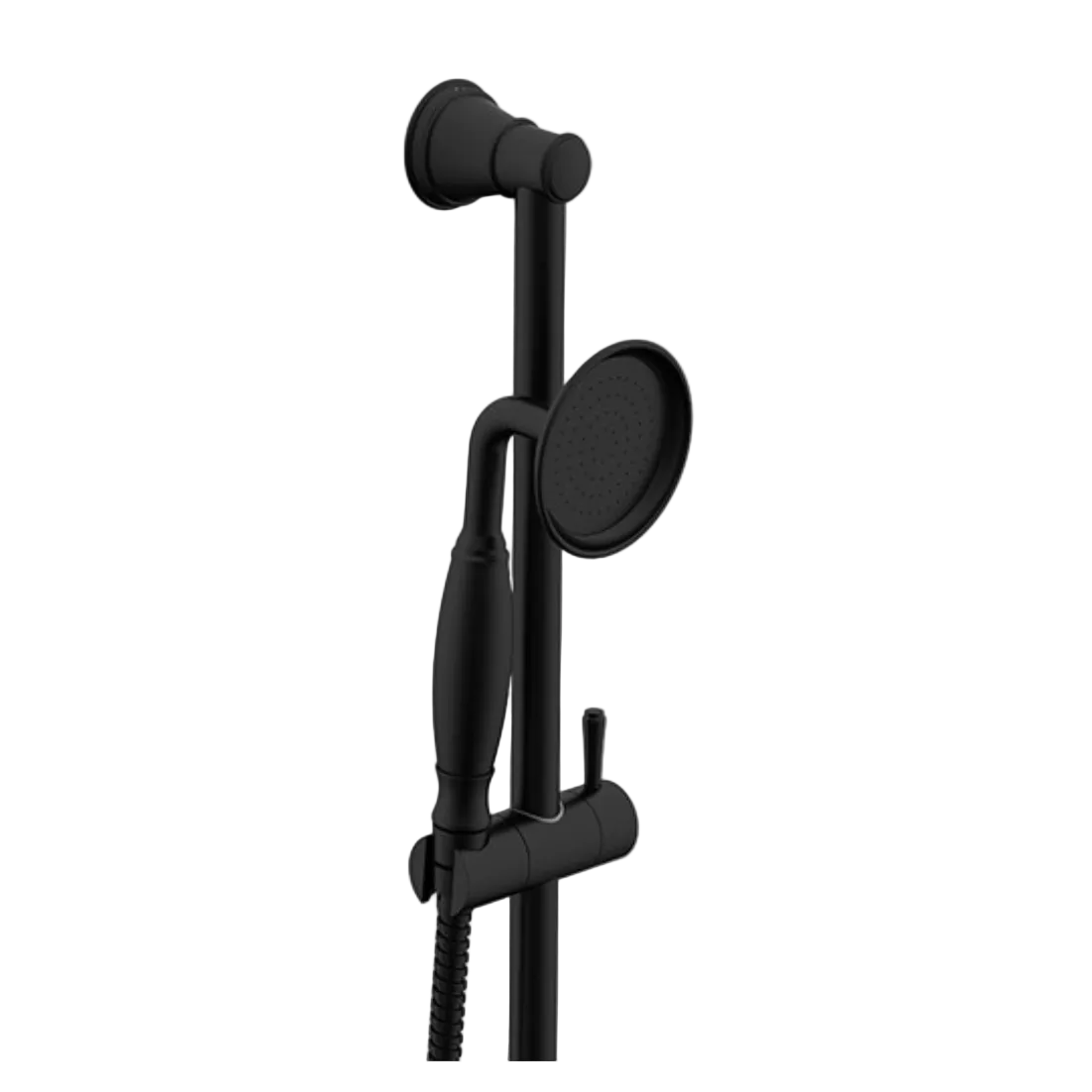 heritage Matte black shower rail