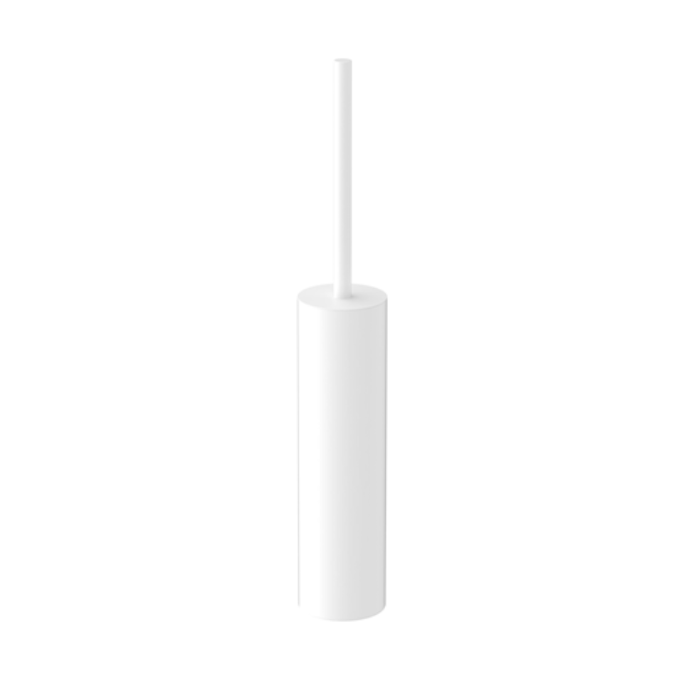 White toilet brush with holder