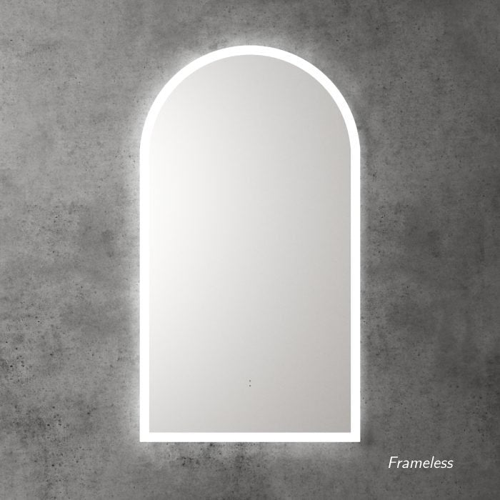 Aulic Canterbury Framed LED Backlit Touch free Sensor Mirror 900x500mm