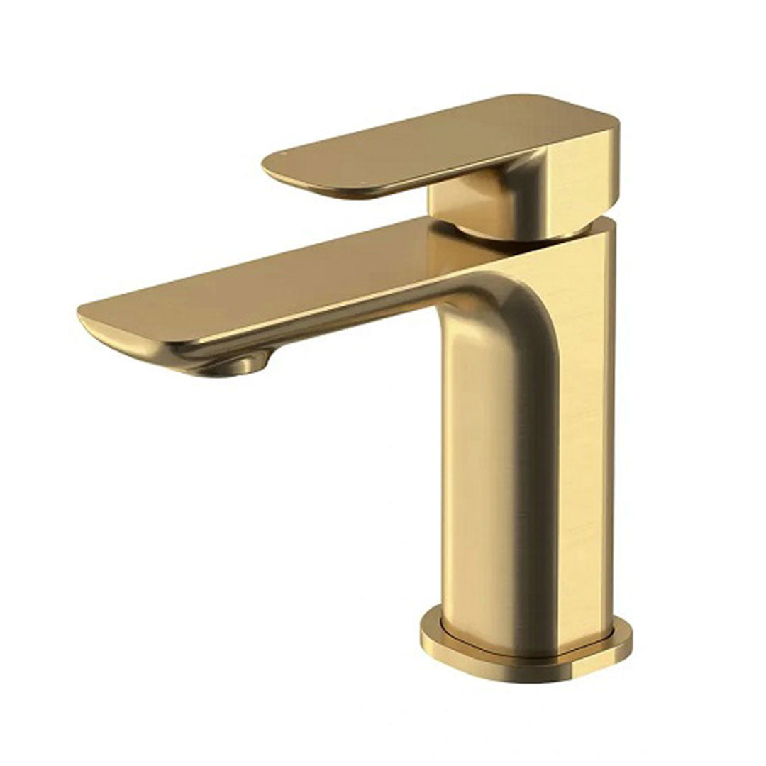 Brushed Brass bathroom Vanity basin single lever Tap
