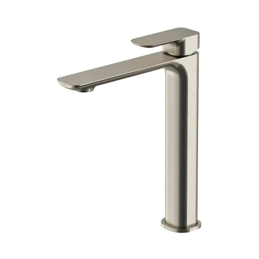 vessel single lever bathroom basin tao brushed nickel
