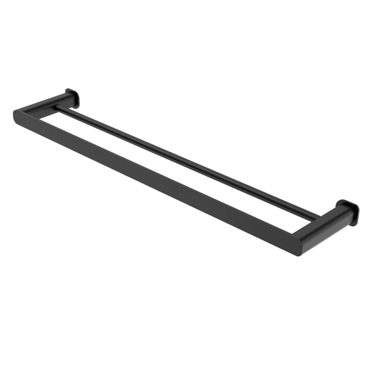 600mm double towel rail matte Black