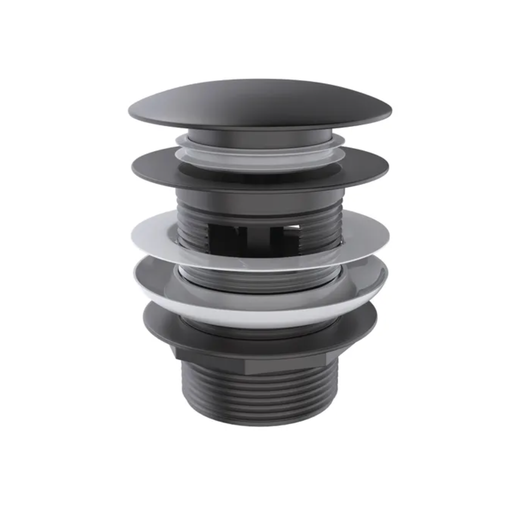 Gunmetal mushroom pop up plug And waste