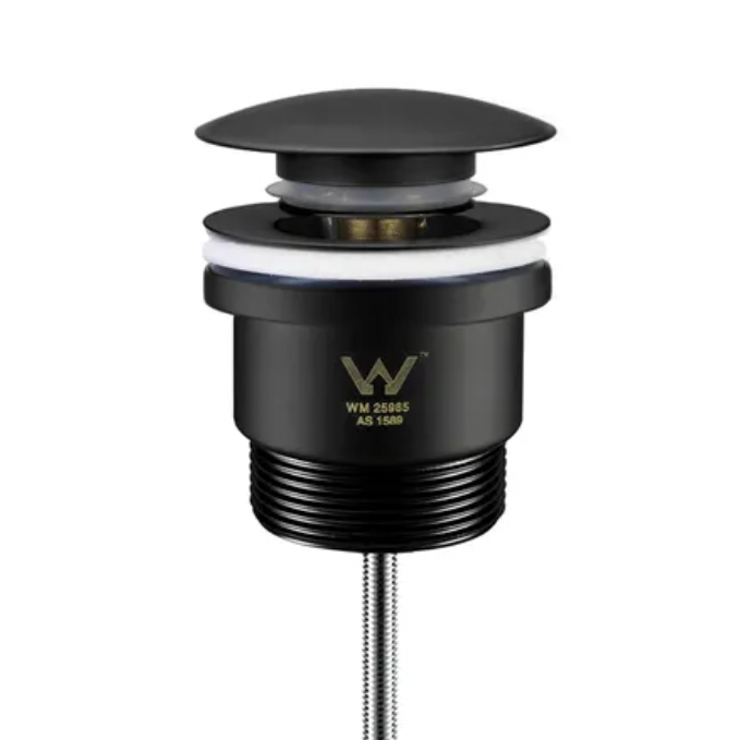 Matte black plug and waste
