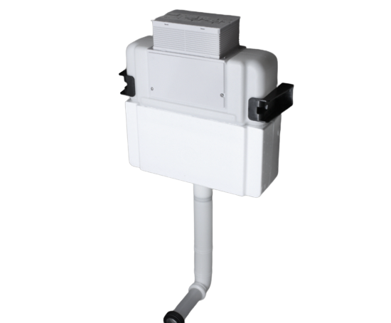 concealed in wall under bench flushing cistern for floormount toilet pans