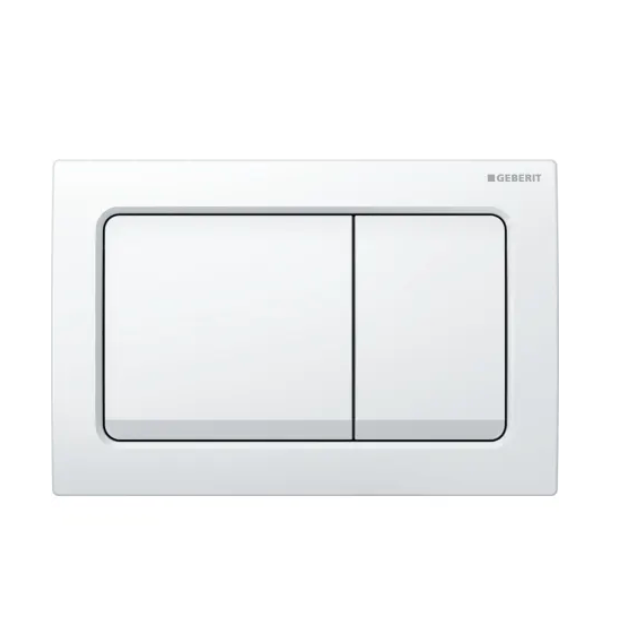 matte white inwall geberit alpha 01 flush buttons
