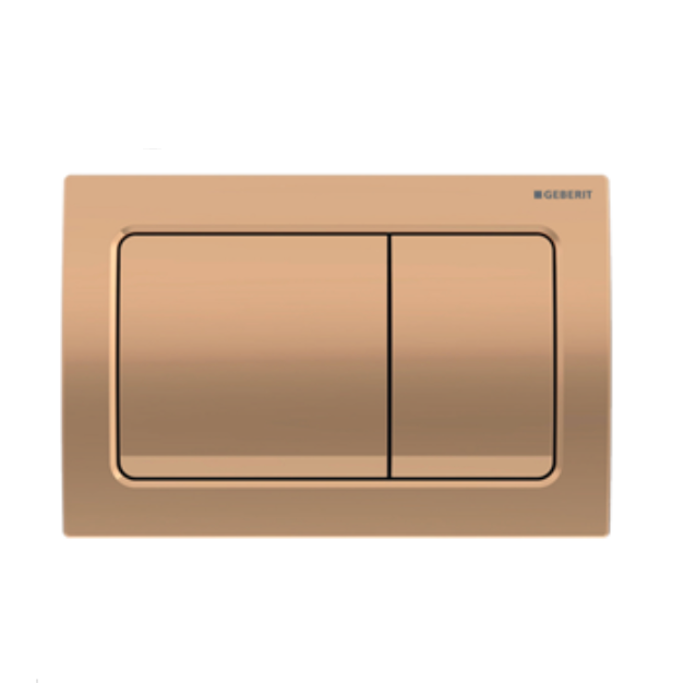 square dual flush rose gold geberit cistern flush buttons