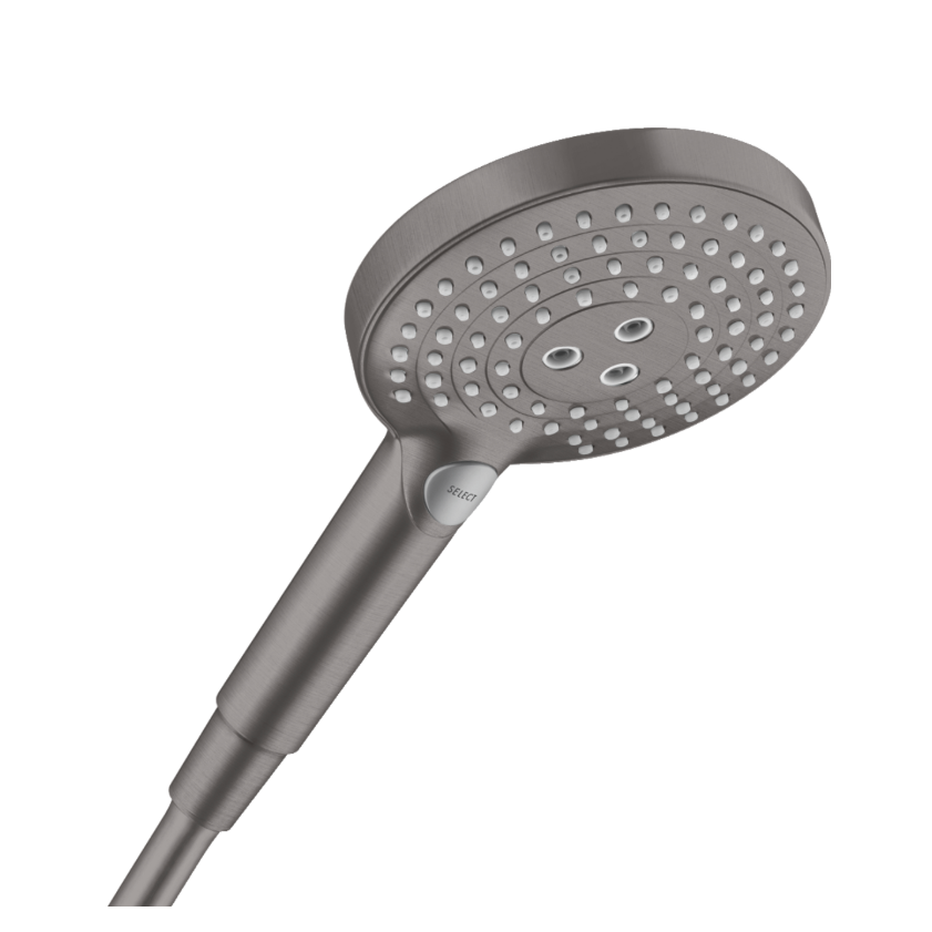 Gray shower head on a white background