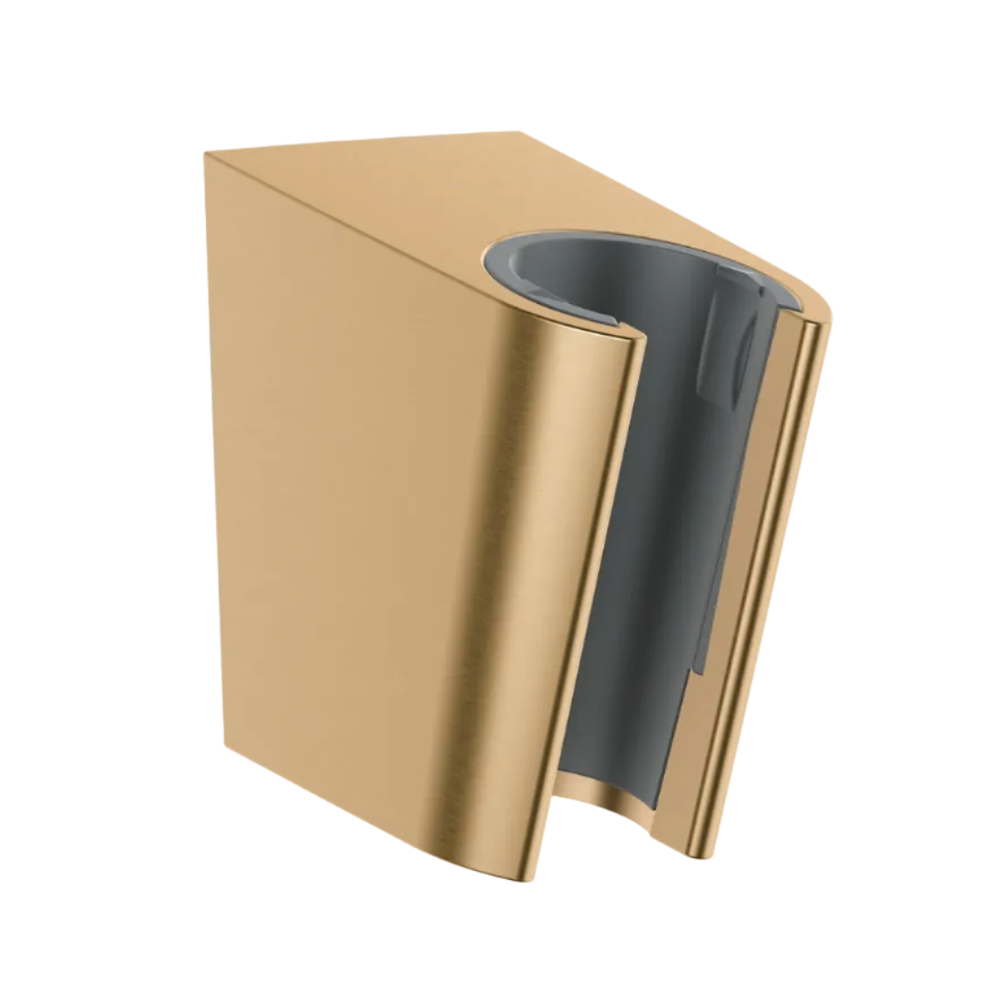 Gold-colored metal bracket shower bracket