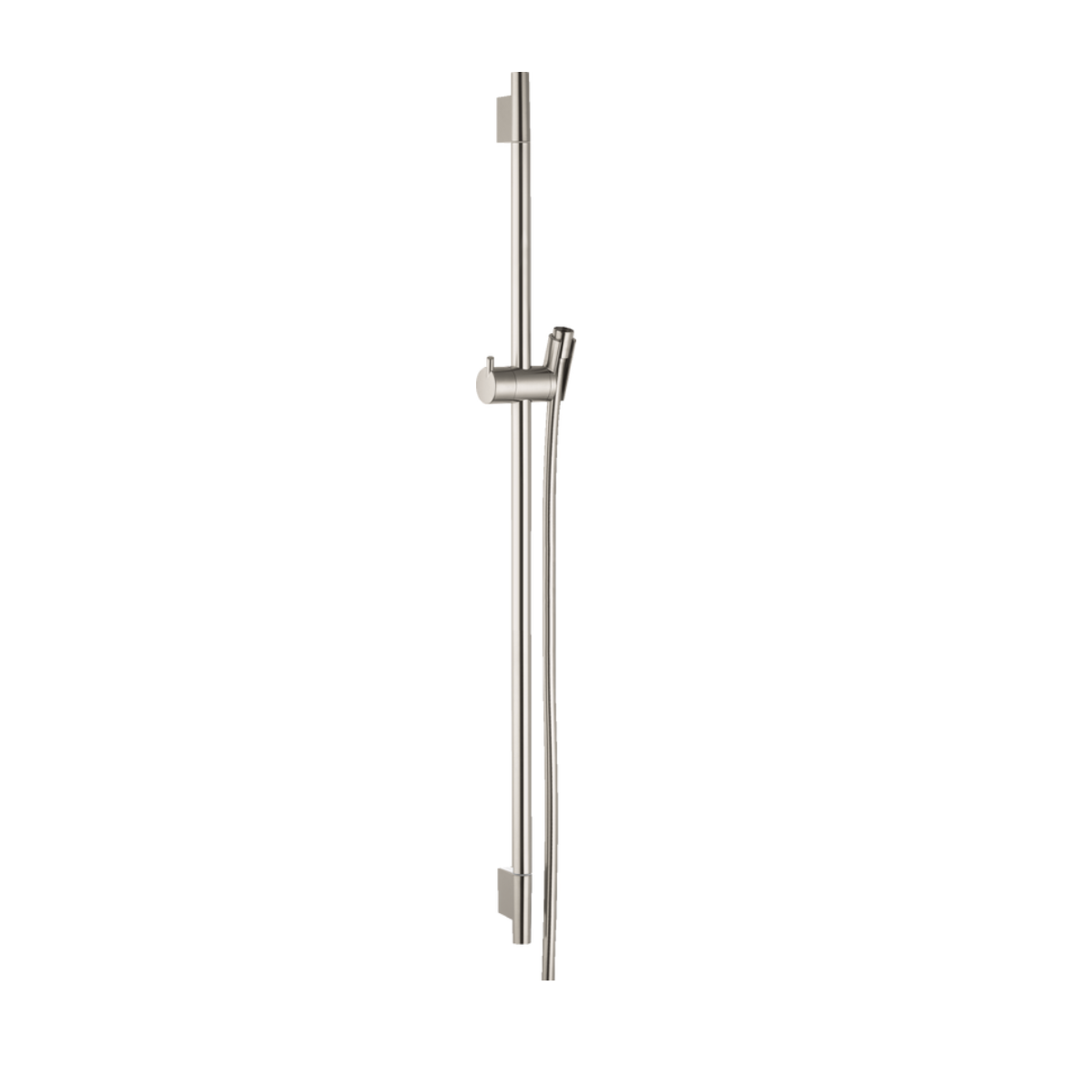 brushed nickel shower rail