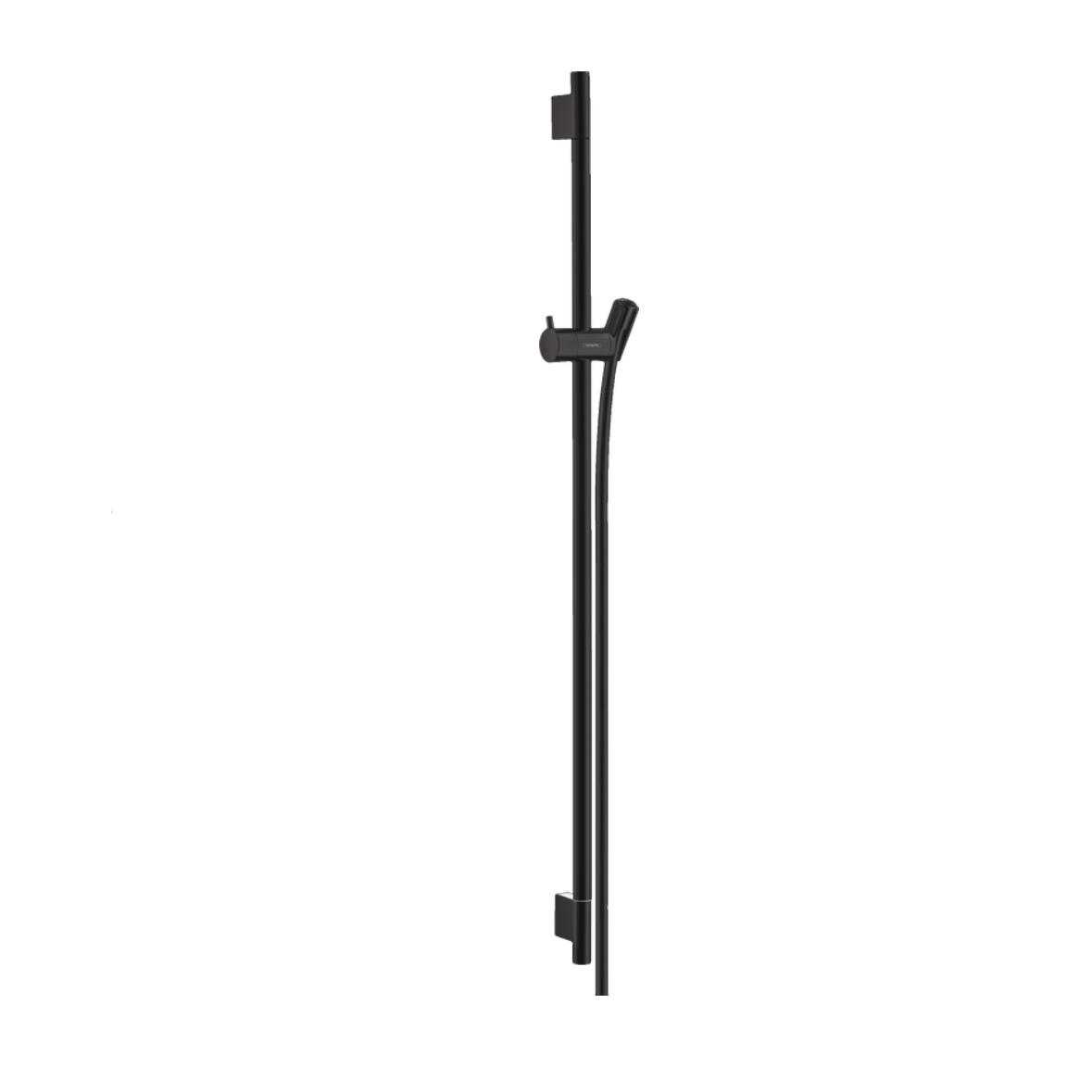 Black shower rail with shower hoser