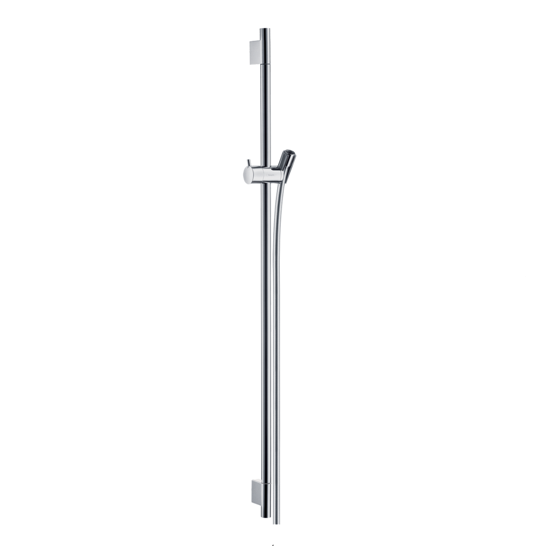 Chrome shower rail with bracket and retractable hose