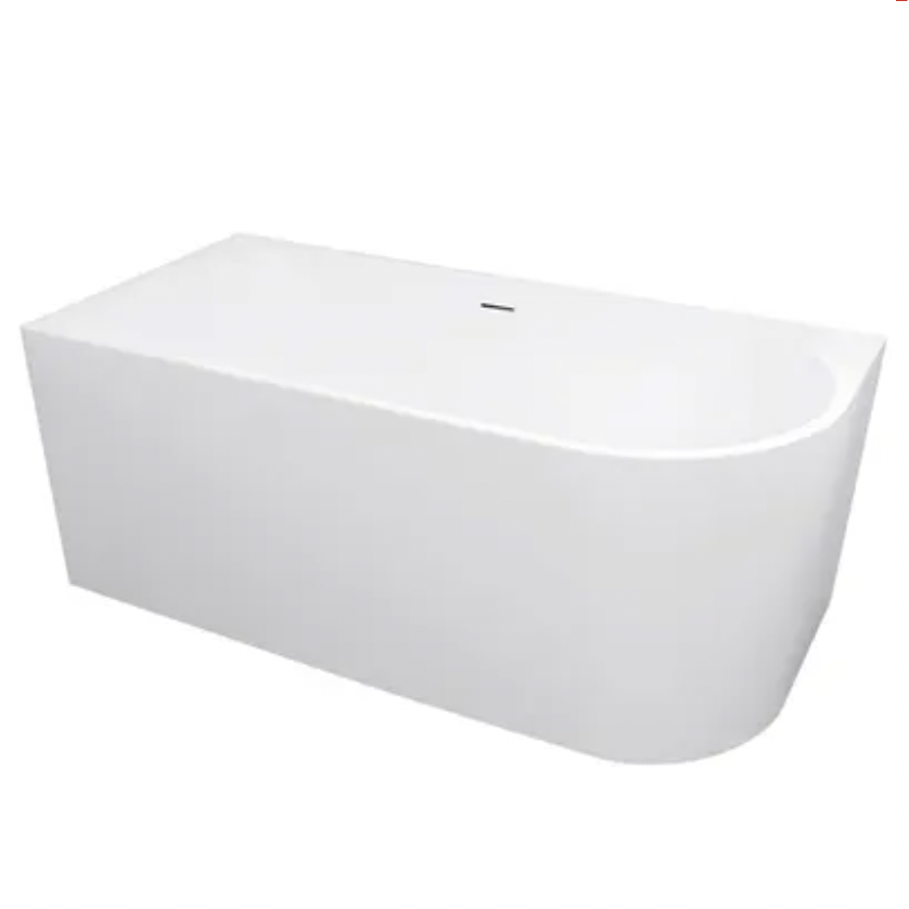 White freestanding bathtub on a white background