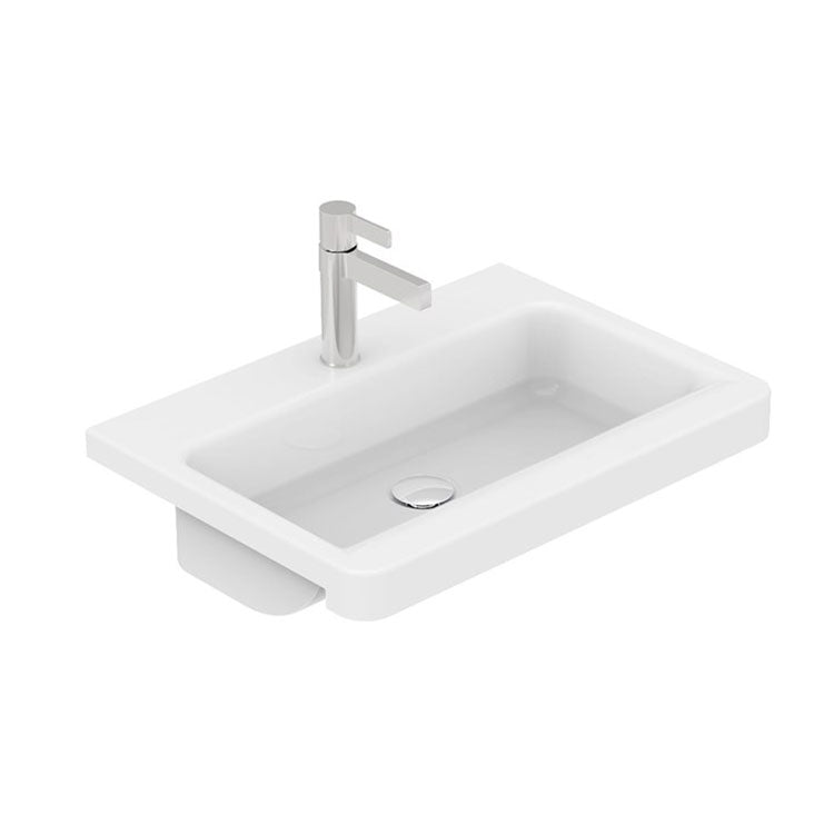 ADP Integrity Gloss or Matte White Solid surface Semi-Recessed Basin 550x400
