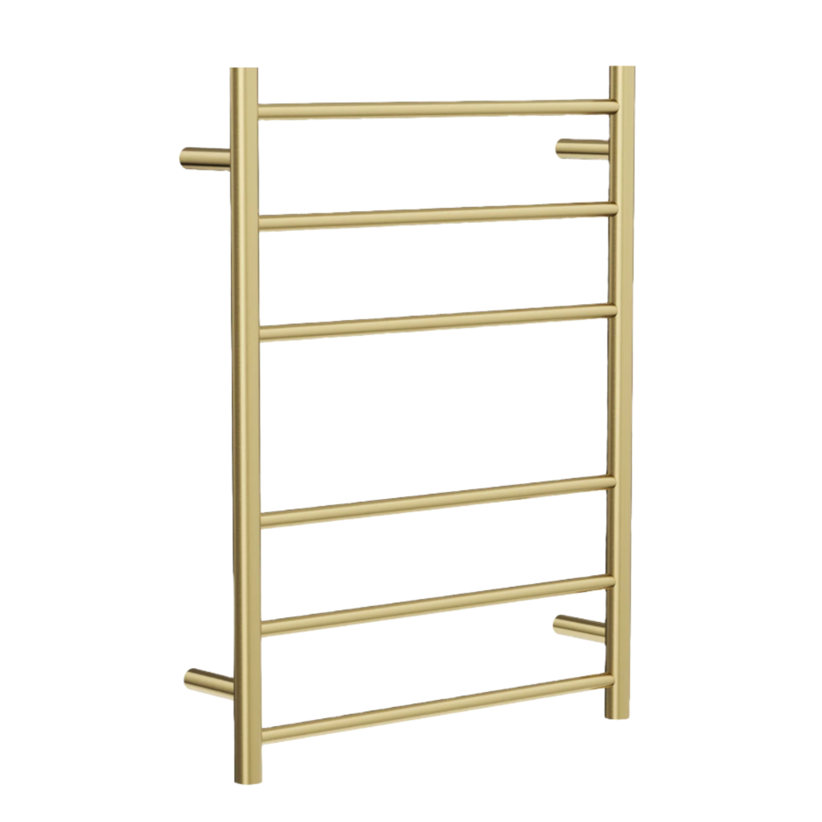 Linsol Avid Round 6 Bar Heated Towel Rail Brushed Brass 800x600mm