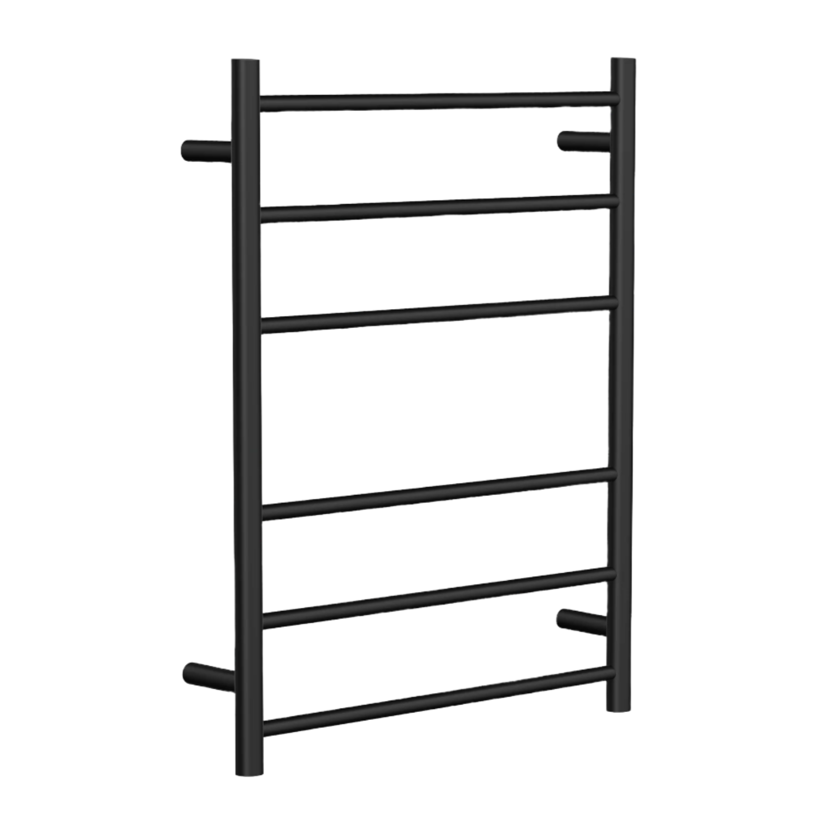 Linsol Avid Round 6 Bar Heated Towel Rail Matte Black 800mmx600mm