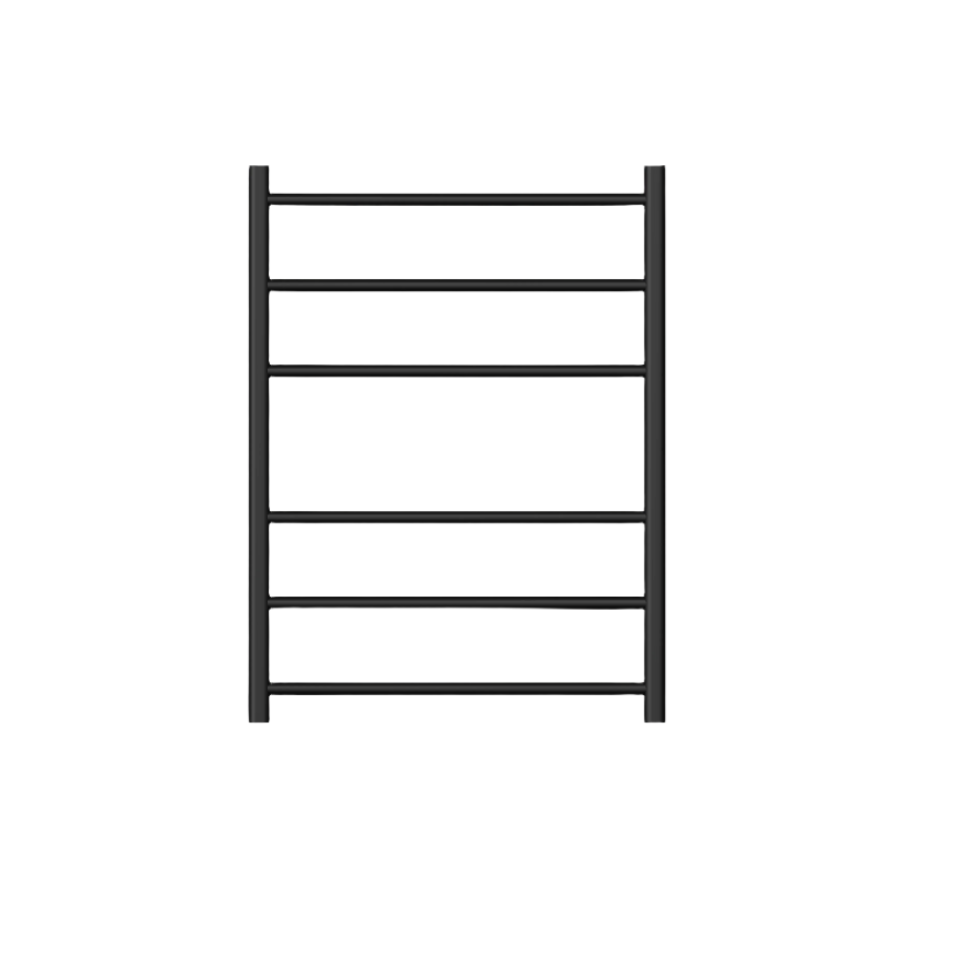 Linsol Avid Round 6 Bar Heated Towel Rail Matte Black 800mmx600mm