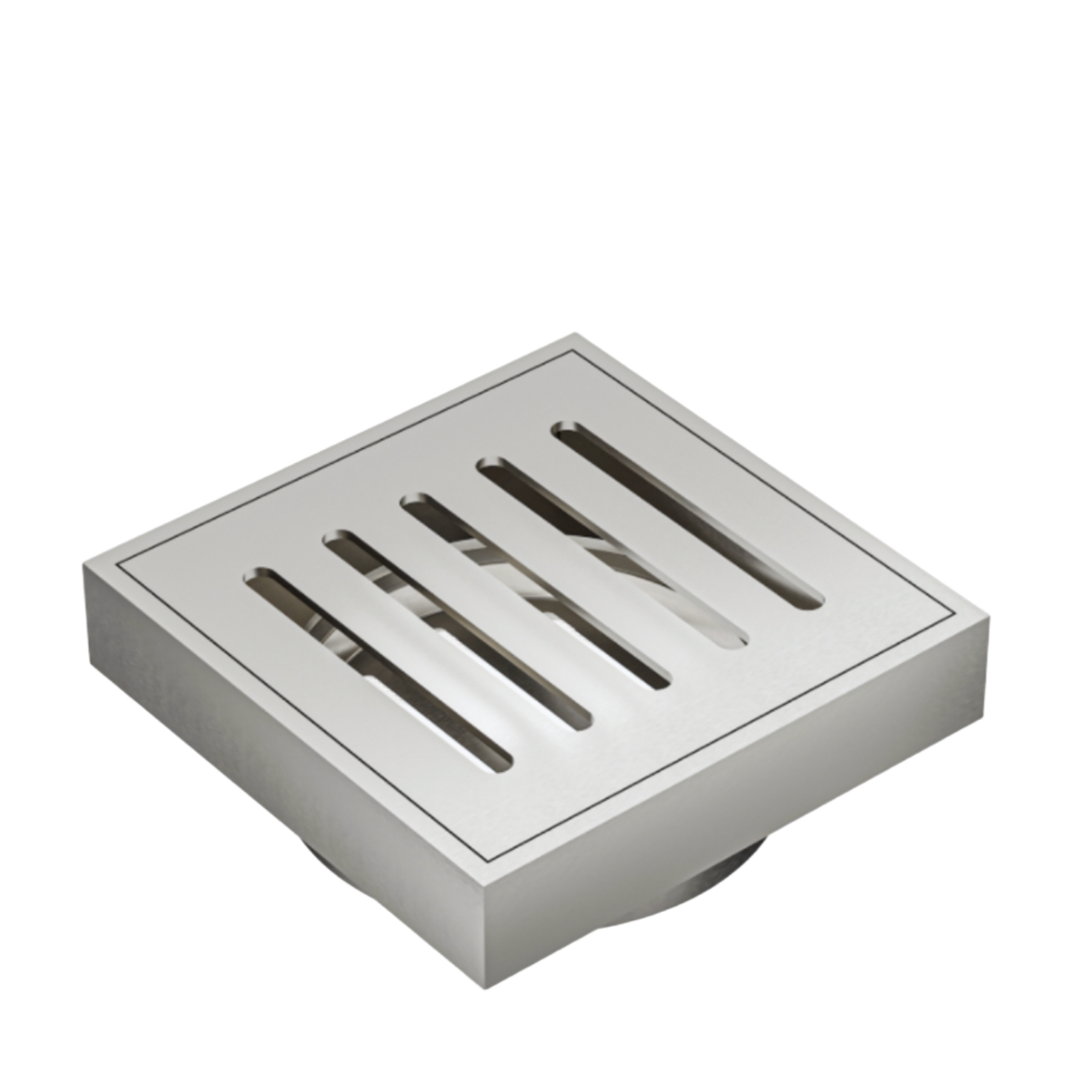 bathroom floor waste brushed nickel