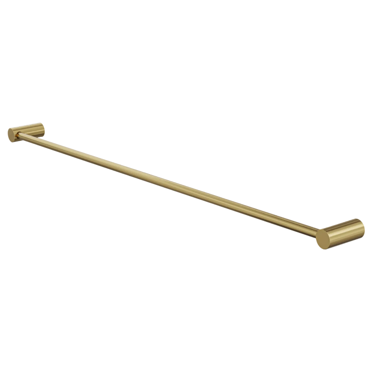 A single horizontal towel bar in a brushed brass or gold finish, shown against a plain white background.