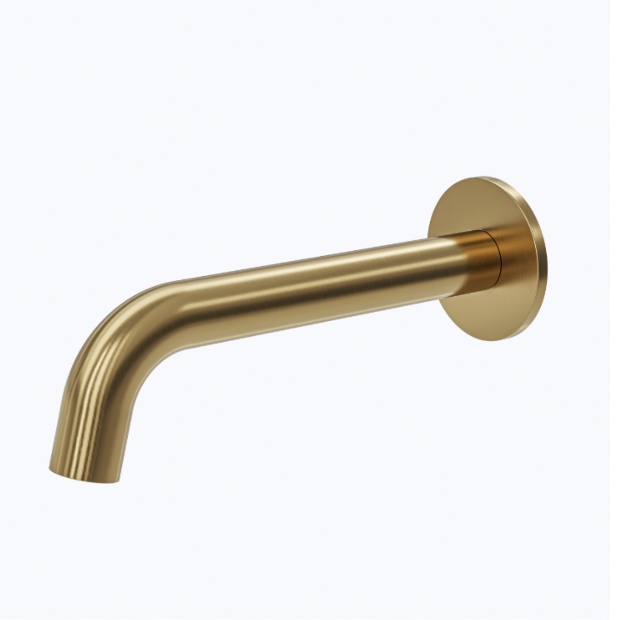 brushed brass fixed basin spout