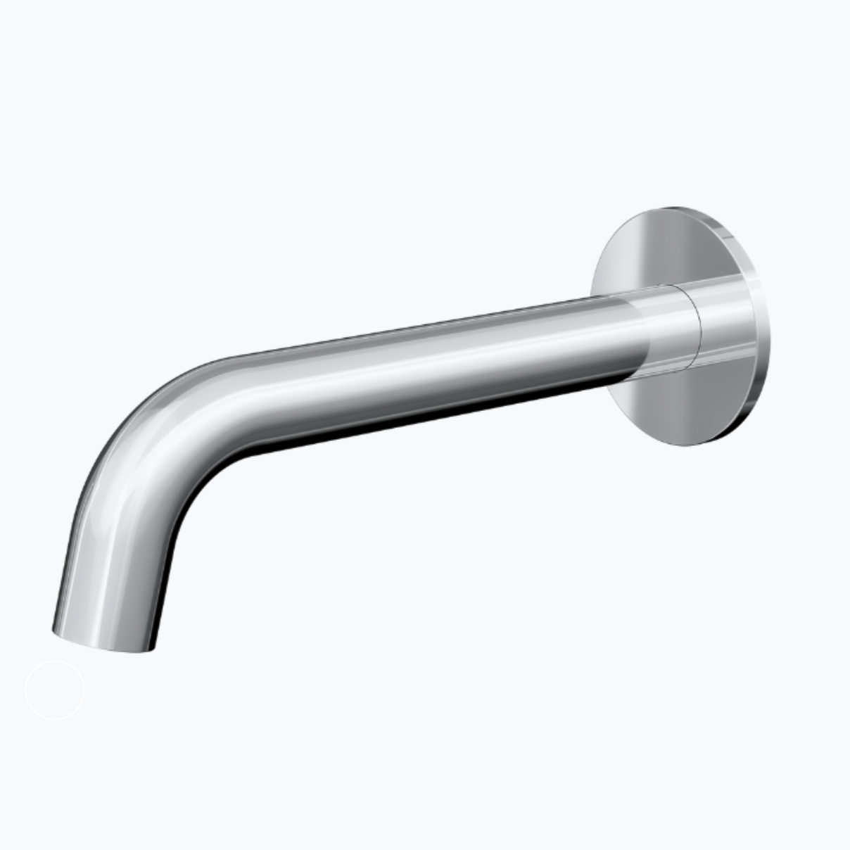 Fixed chrome basin spout