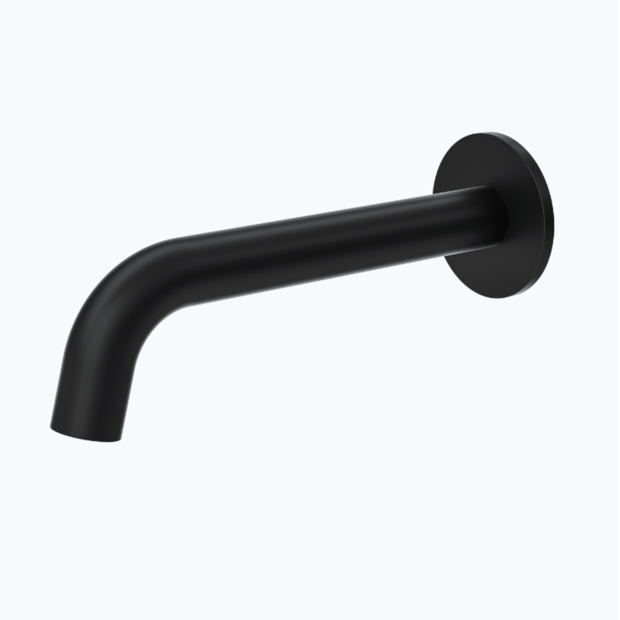 Matte black fixed basin spout