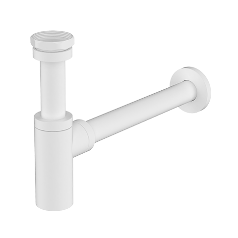 Matte White bathroom Basin Bottle Trap