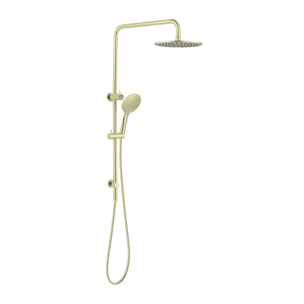 brushed gold combination or duel head shower
