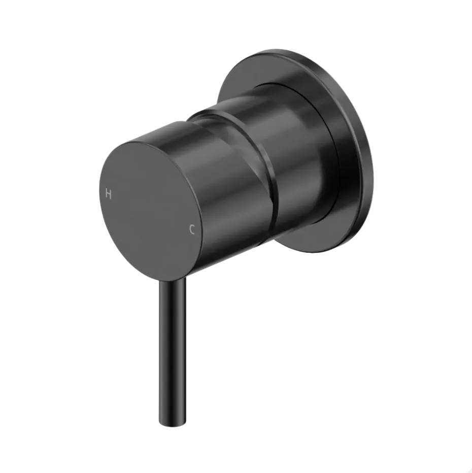 Gunmetal in wall shower/bath water tap