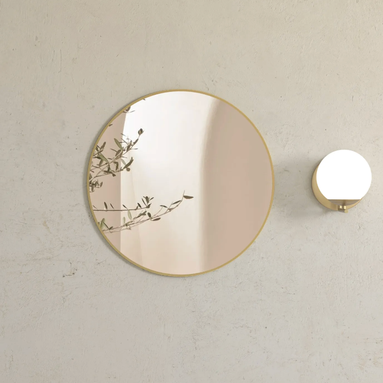 700mm round wall mirror with Gold frame