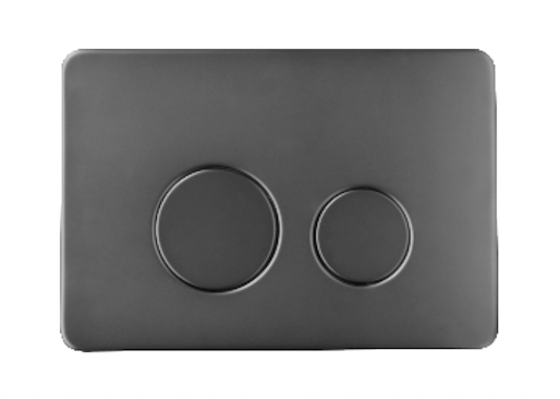 gunmetal inwall cistern round dual flush buttons