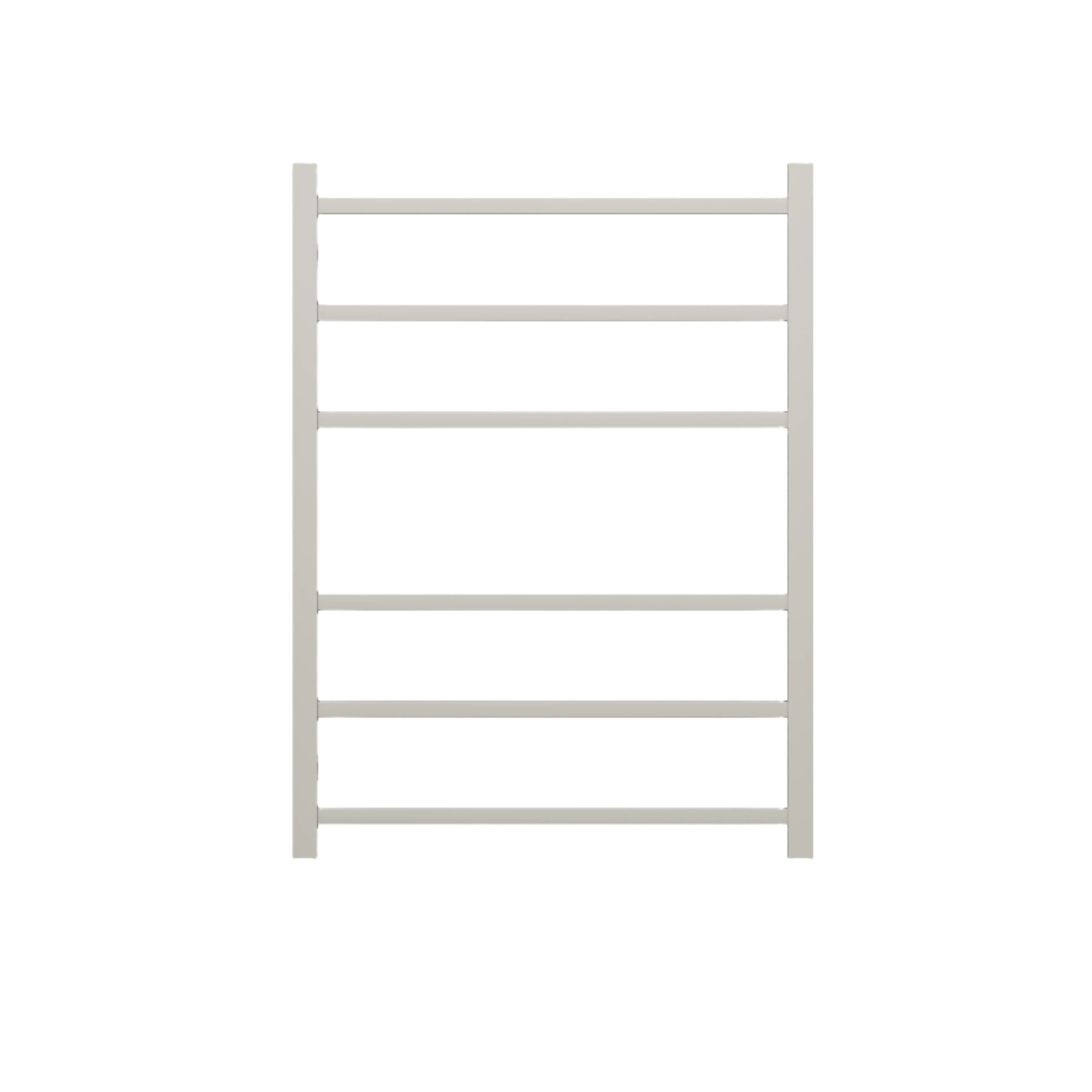 Linsol Spirit Square 6 Bar Heated Towel Rail Brushed Nickel 800x600mm