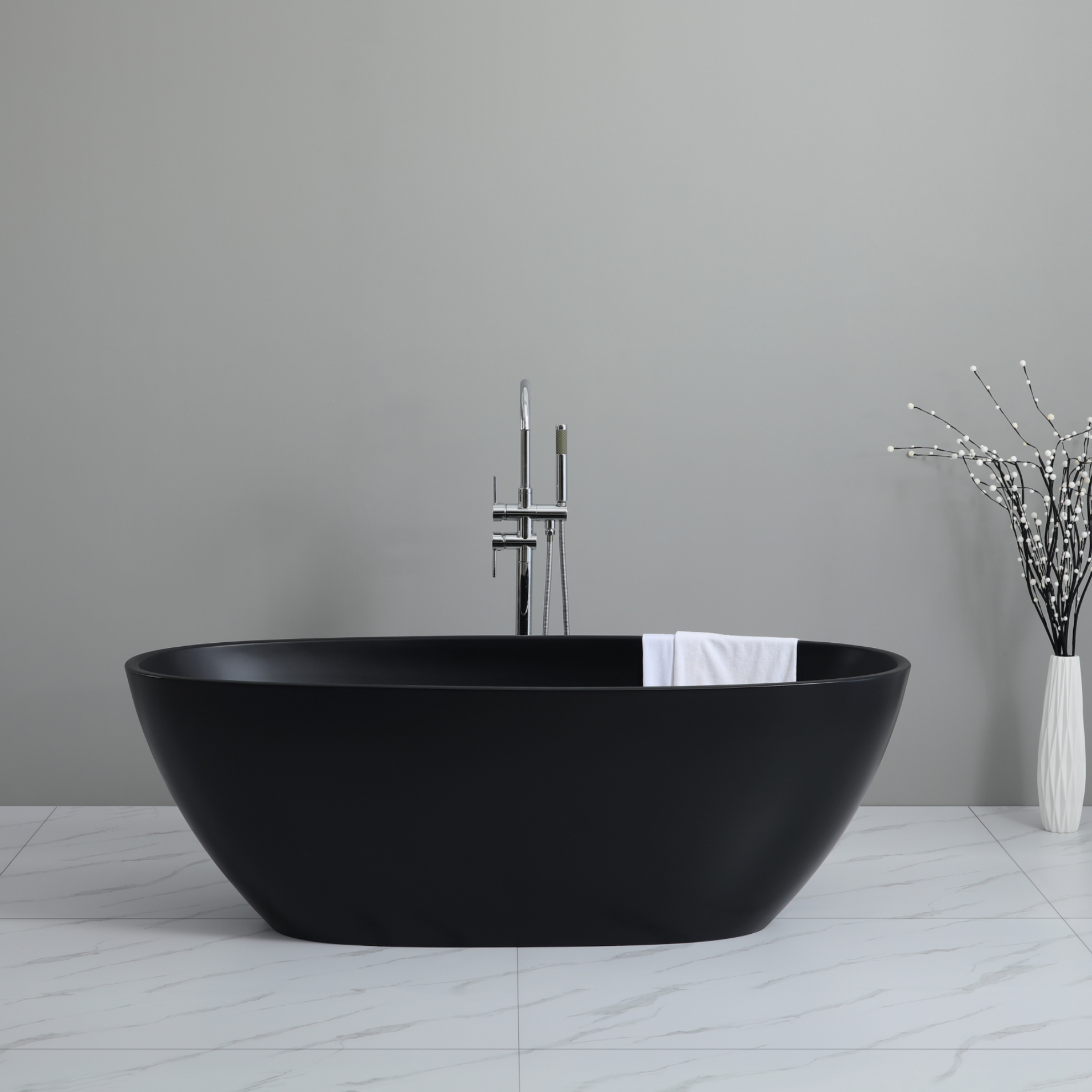 Donii Zilon 1700 Freestanding Bath Matte Black