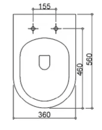 Inspire Gloss White Alzano Hurricane Rimless Wall-Faced Toilet Pan