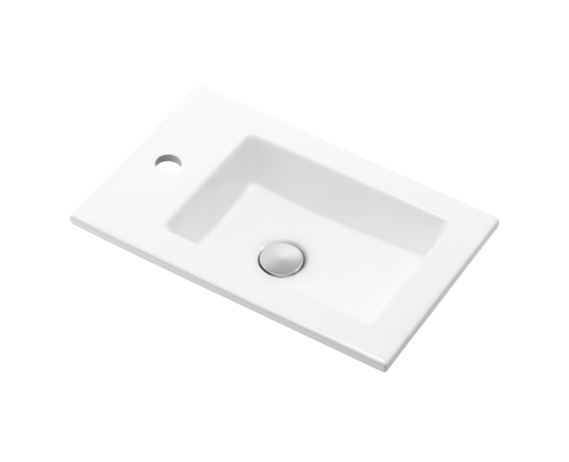 Aulic Bran Single Door Gloss White compact Wall Hung Vanity 465mm