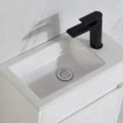 Aulic Brant Single Door Gloss White compact Floor standing Vanity 465mm