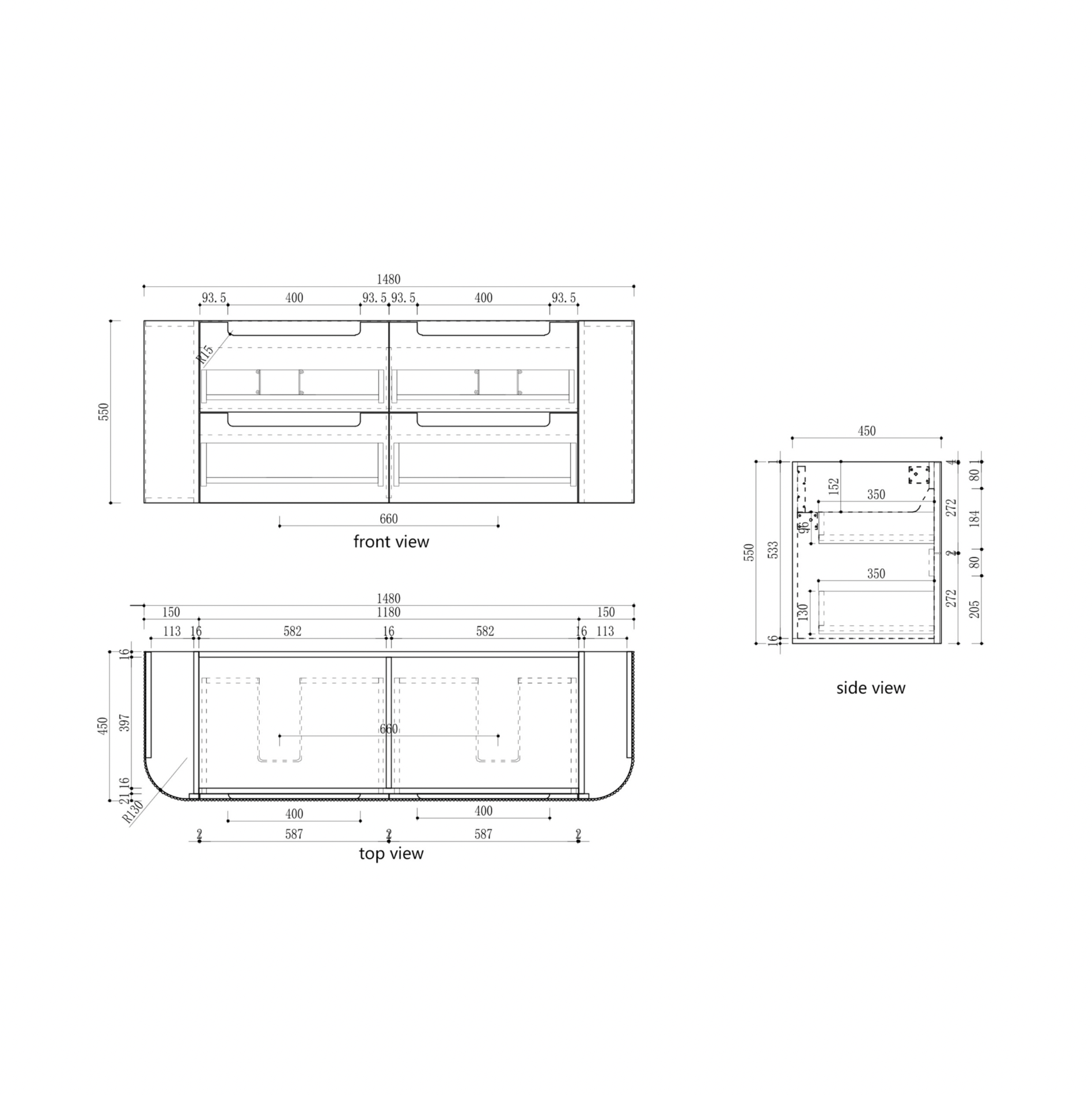 Aulic Varcelli Harvest Oak V-Groove Wall Hung Vanity 1500mm