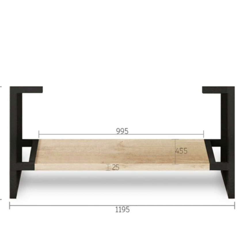 Otti Byron Natural Oak Double Bowl Wall Hung Vanity 1200mm