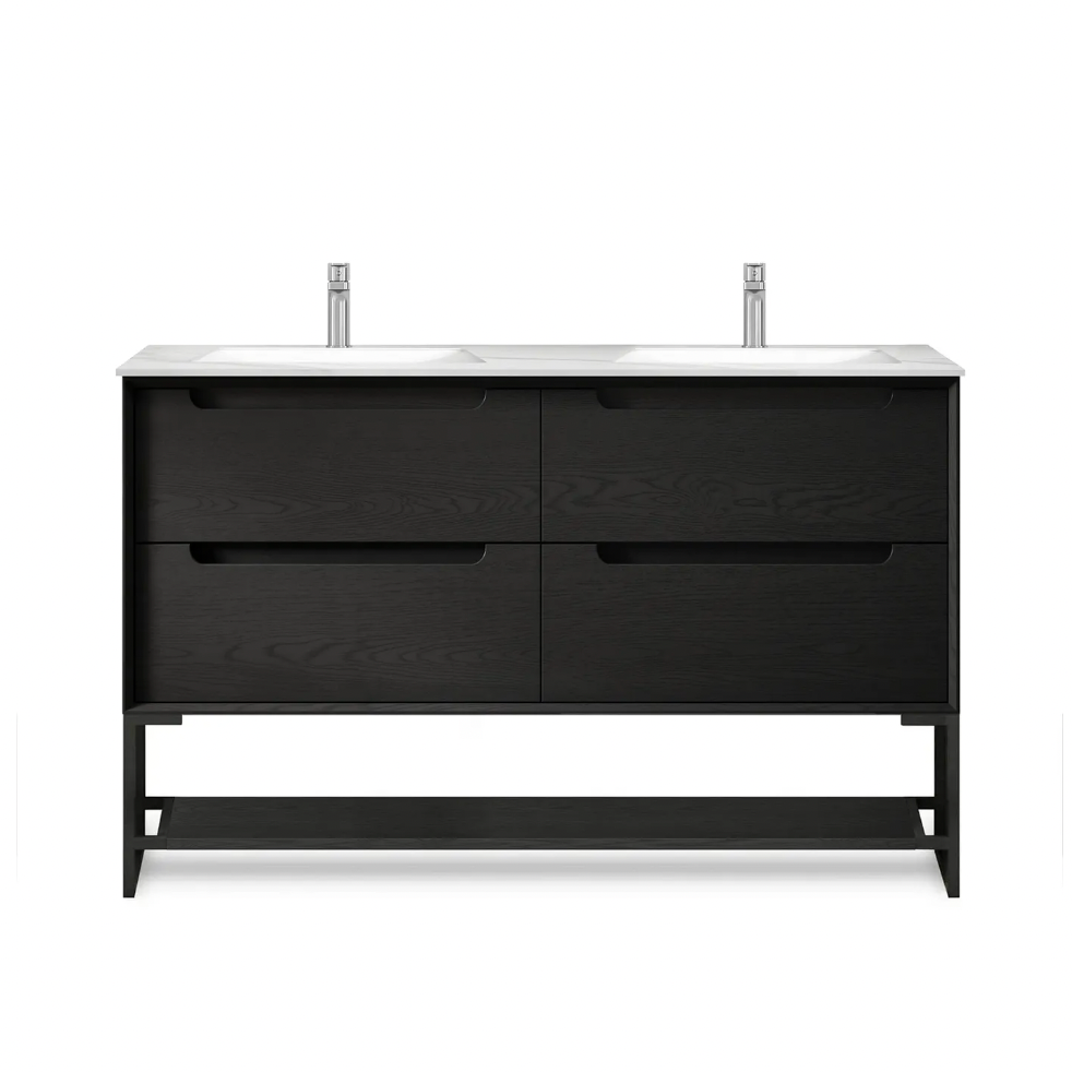 Otti Marlo Matte Black Wall Hung Vanity 1200mm