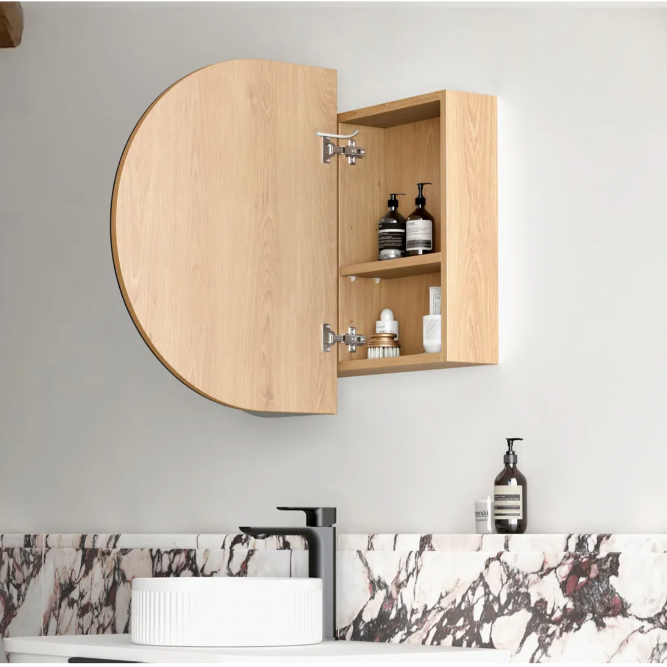 Otti Bondi LED Mirror Cabinet Natural Oak 900mm