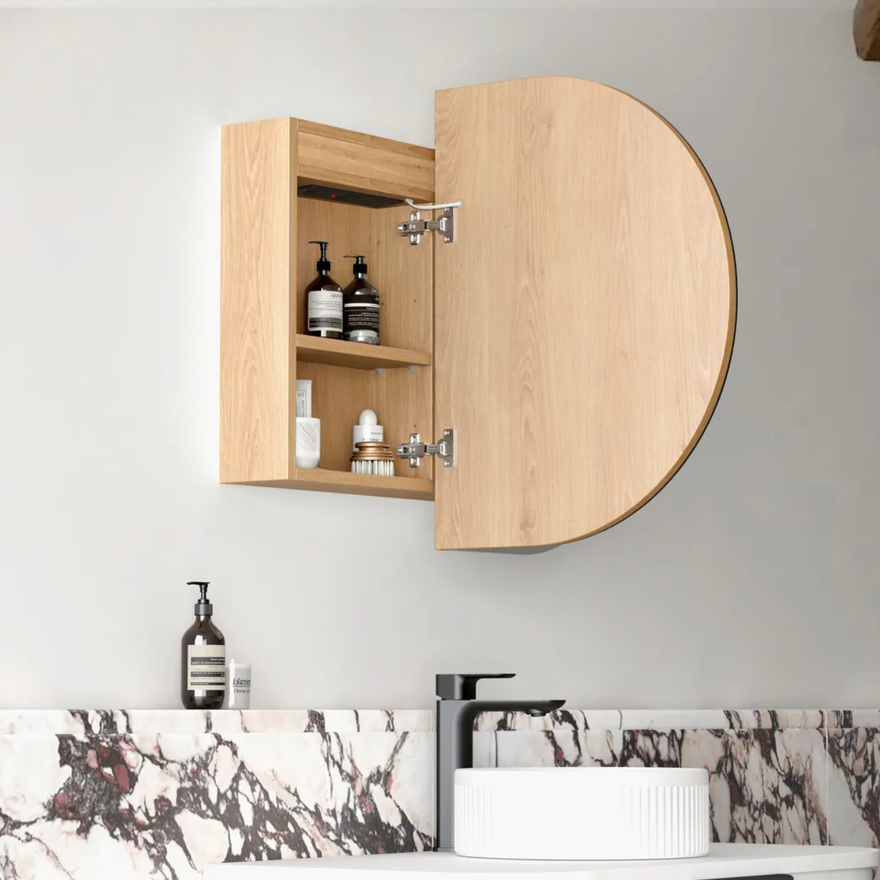 Otti Bondi LED Mirror Cabinet Natural Oak 900mm