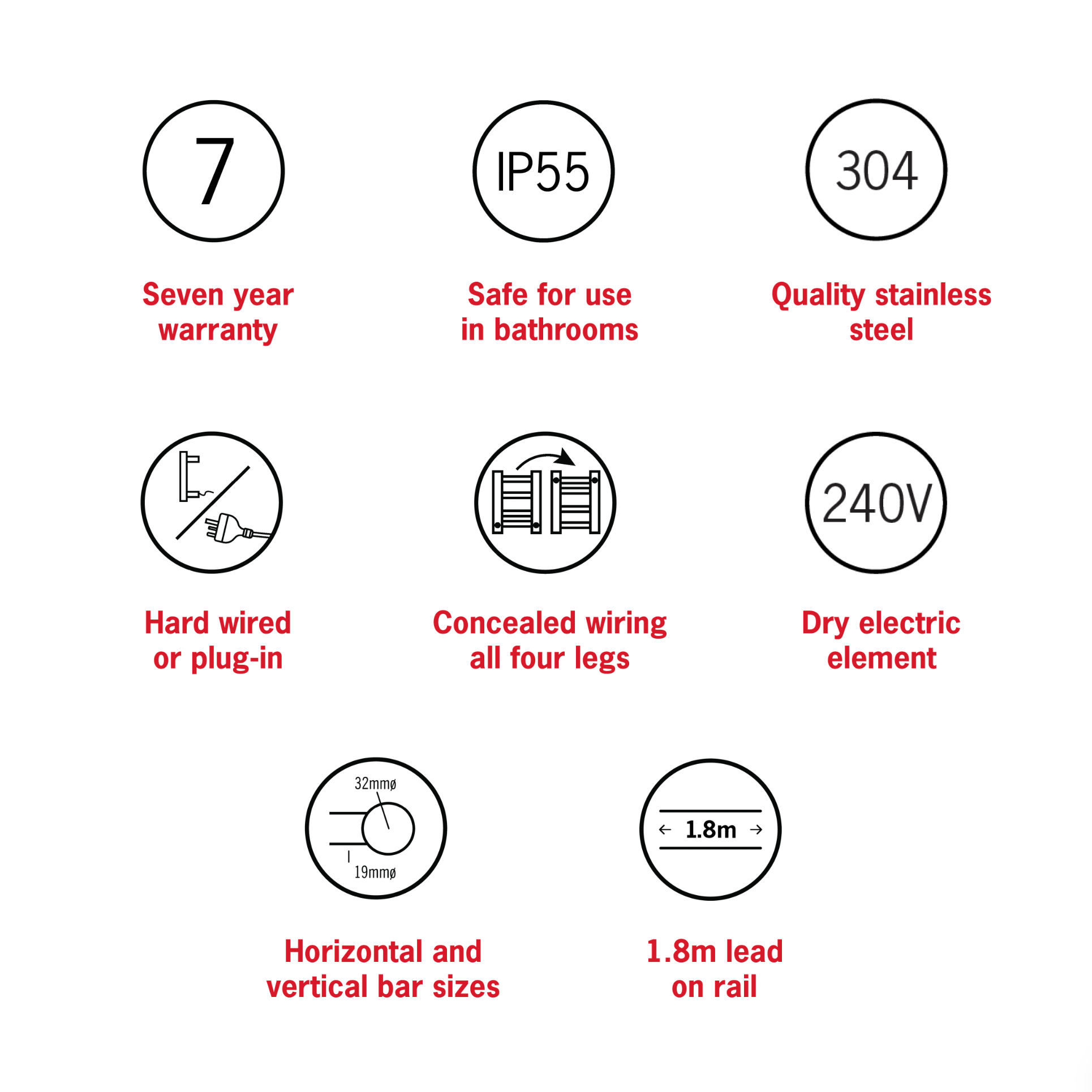 Thermogroup 4 Bar Thermorail Brushed Brass Round Heated Towel Rail 550x550mm