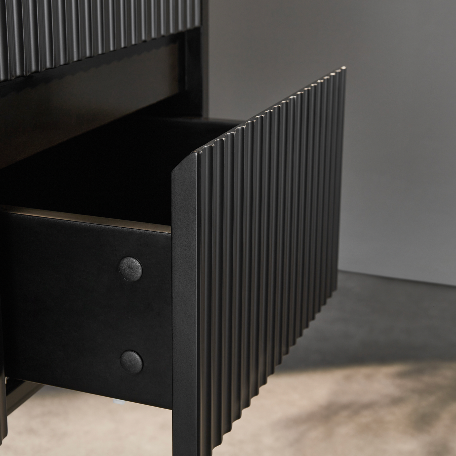 Lukka Crete Wall Hung Matte White PVC Fluted Vanity 900mm